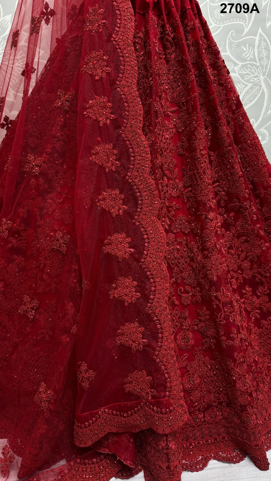 Anjani Art 2709A &amp; 2709B Heavy Net Wholesale Lehenga Catalog — Wholesale Lehenga, MPA wholesale from Surat — view 7